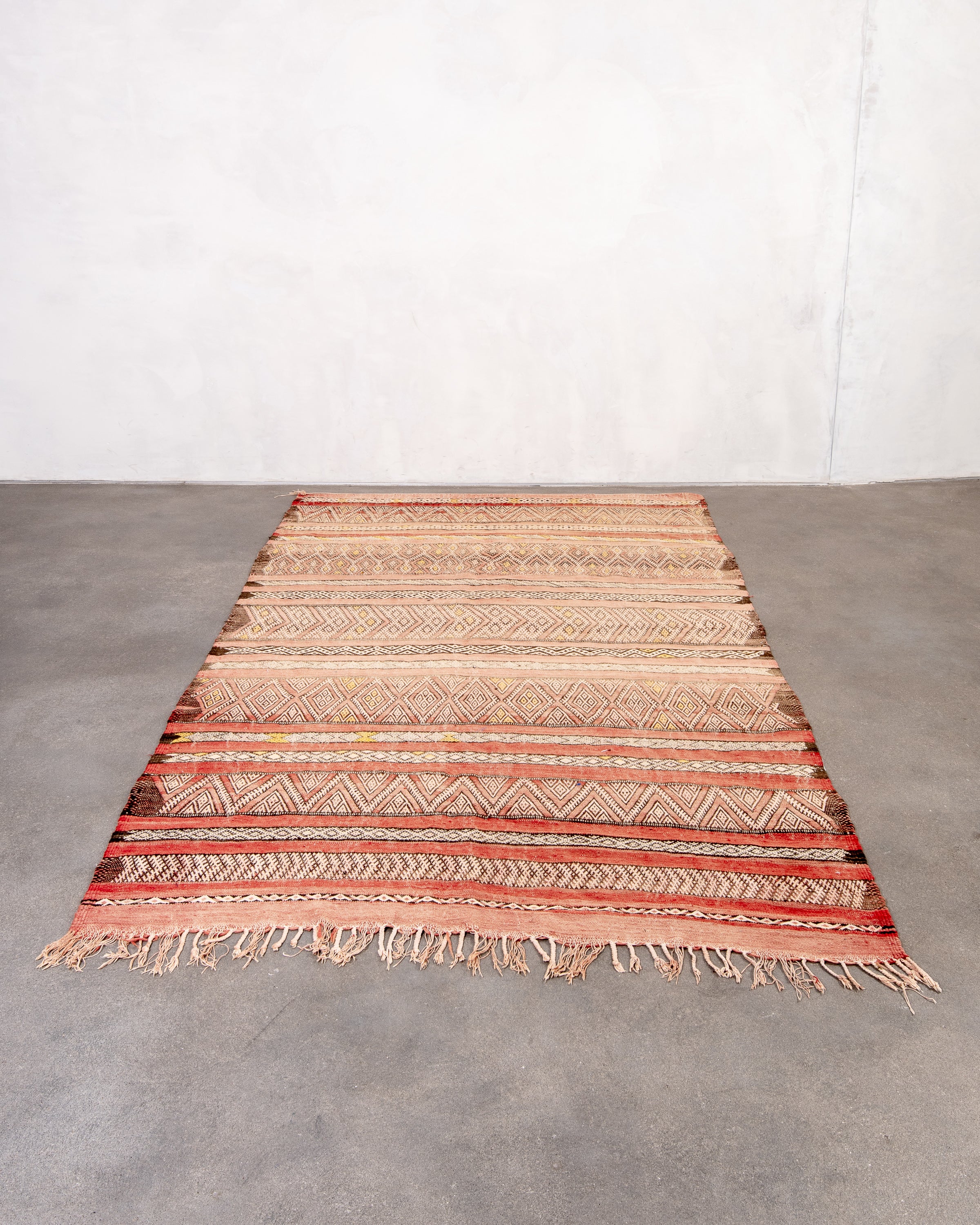 Modern designer handcrafted Berber rug from morocco Kelim with beautiful colors and patterns